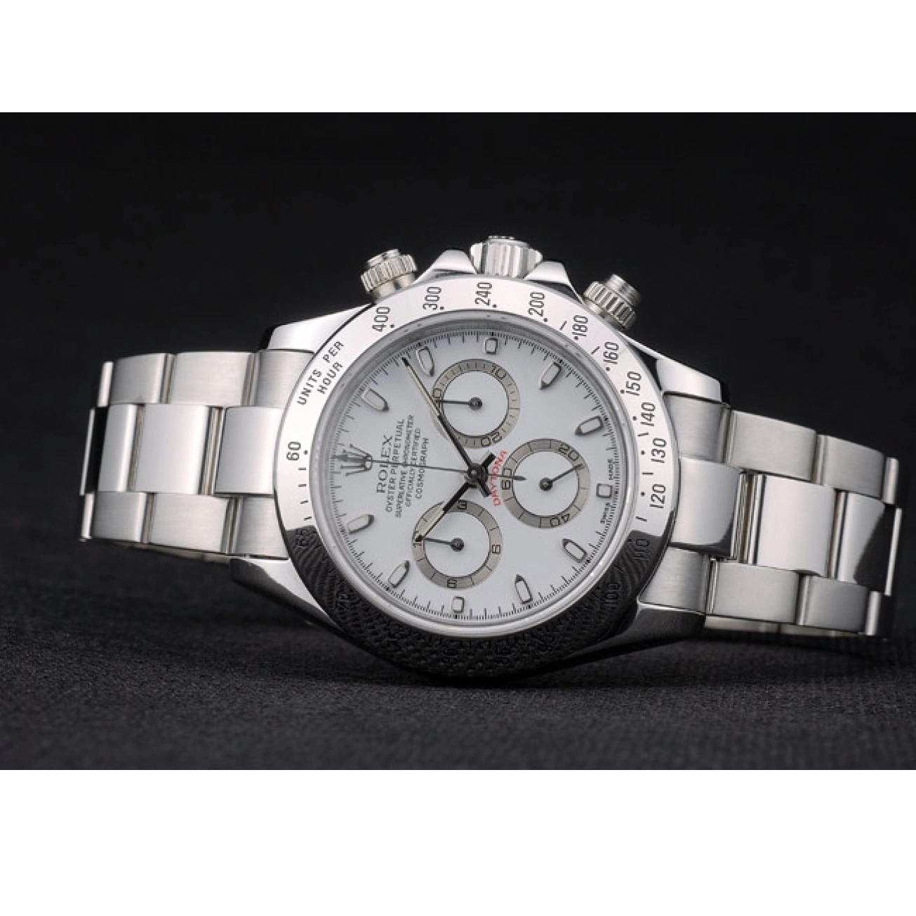 Good copy rolex watches Stainless Dial Swiss 80297 White Daytona Rolex Bracelet Steel 0721